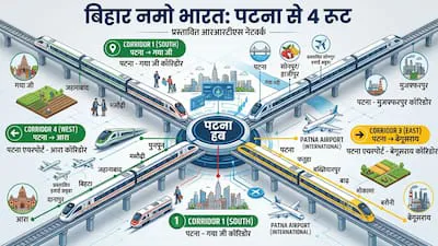 पटना से 4 रूट पर दौड़ेगी नमो भारत ट्रेन, दिल्ली NCR जैसे बनेगा बिहार रूट, आरा- गयाजी, बेगूसराय जैसे 16 शहर होंगे कनेक्ट