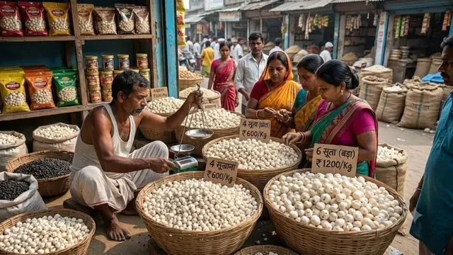 'काला सोना' हुआ सुपर ट्रेंडिंग! बिहार के किस जिले में क्या है मखाने का भाव? 4 सूता वाला मखाना सस्ता तो 6 सूता 1200Kg